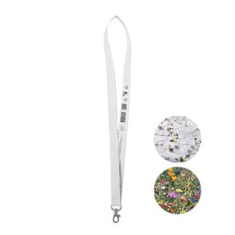 LANSEE Lanyard mit Samenpapier Weiß