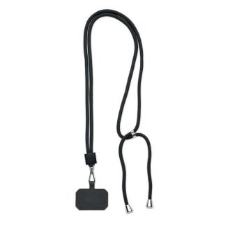 NONETTE RPET Phone holder lanyard Black