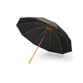 TUTENDO 23,5" RPET/Bambus Regenschirm Schwarz