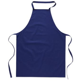 KITAB Kitchen apron in cotton Aztec blue