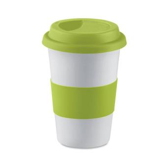 TRIBECA Ceramic mug w/ lid and sleeve Lime