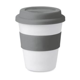 ASTORIA PP Becher mit Silikon-Deckel Grau