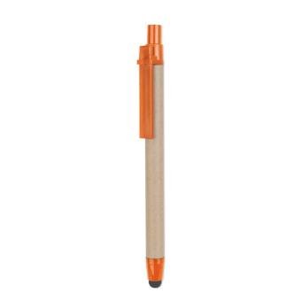RECYTOUCH Recycled carton stylus pen Orange