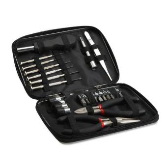 PAUL 26 pcs tool in aluminium case Black