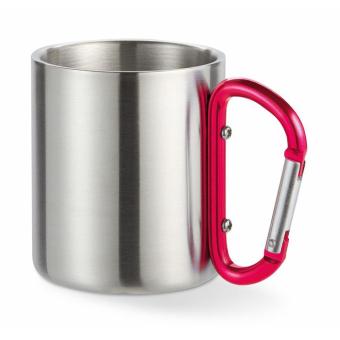 TRUMBO Metal mug & carabiner handle Red