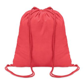 COLORED 100gr/m² cotton drawstring bag Red