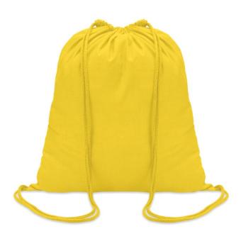COLORED 100gr/m² cotton drawstring bag Yellow