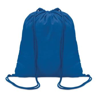 COLORED 100gr/m² cotton drawstring bag Bright royal