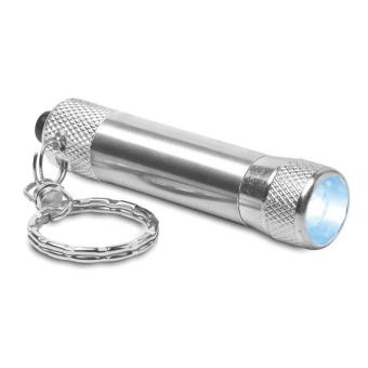 ARIZO Aluminium torch with key ring Silver