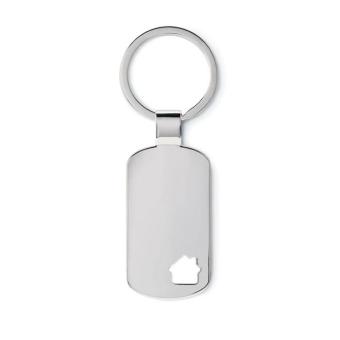 HOUSE KEY Key ring with house detail Flat silver