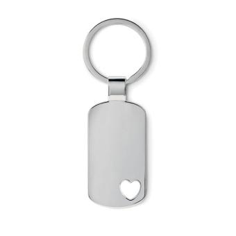CORAZON Key ring with heart detail Flat silver