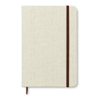 DIN A5 Notizbuch mit Canvas Beige