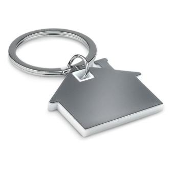 IMBA House shape plastic key ring White