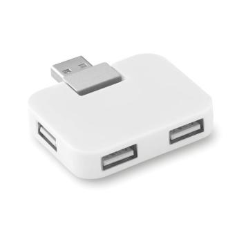 SQUARE 4 Port USB Hub Weiß