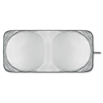 OMBRA POUCH Foldable sun car visor Flat silver