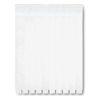  TYVEK One sheet of 10 wristbands White