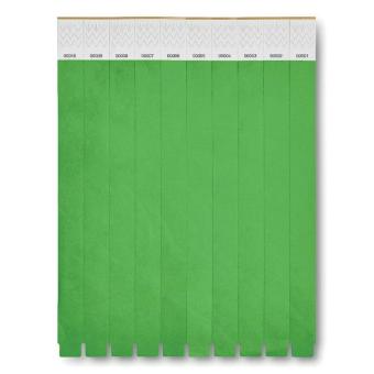  TYVEK One sheet of 10 wristbands Green