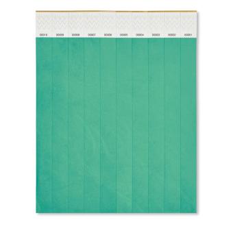  TYVEK One sheet of 10 wristbands Turqoise