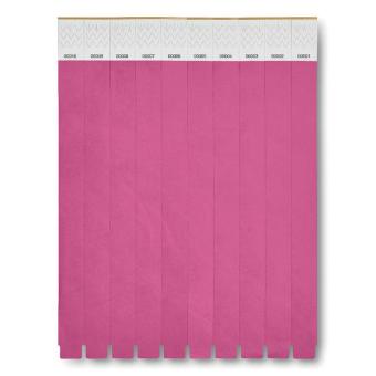  TYVEK One sheet of 10 wristbands Fuchsia