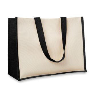 CAMPO DE FIORI Jute/Canvas Shopper Schwarz