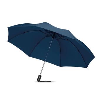 DUNDEE FOLDABLE Reversibler Regenschirm Blau