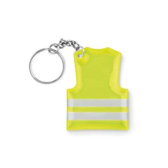 VISIBLE RING Key ring with reflecting vest Neon yellow