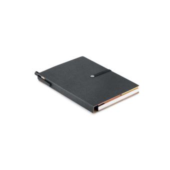 RECONOTE Notebook w/pen & memo pad Black