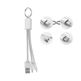 RIZO Schlüsselring mit Kabel-Set Silber