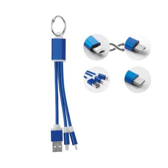 RIZO Schlüsselring mit Kabel-Set Königsblau