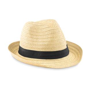 BOOGIE Paper straw hat Black