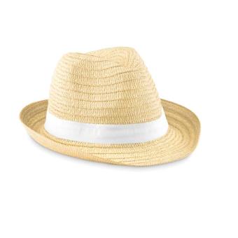 BOOGIE Paper straw hat White