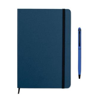 NEILO SET A5 notebook w/stylus 72 lined Aztec blue