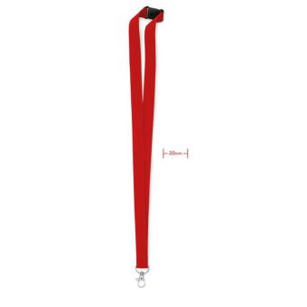 PANY Lanyard with metal hook 20 mm Red