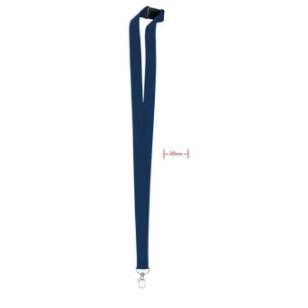 PANY Lanyard with metal hook 20 mm Aztec blue