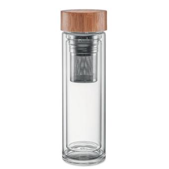 BATUMI GLASS Trinkflasche Glas 400ml Transparent