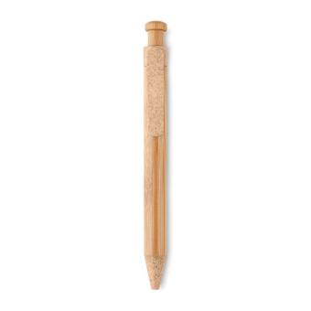 TOYAMA Bamboo/Wheat-Straw ABS ball pen Orange