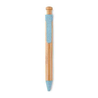 TOYAMA Bamboo/Wheat-Straw ABS ball pen Aztec blue