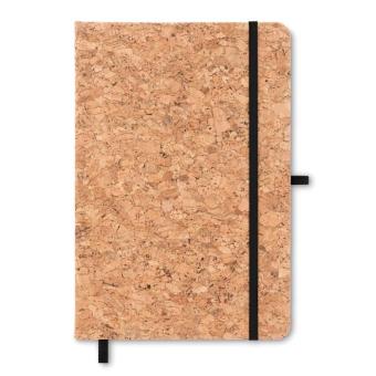 SUBER A5 cork notebook 96 lined Black