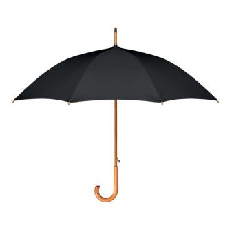 CUMULI RPET 23 inch umbrella RPET pongee Black