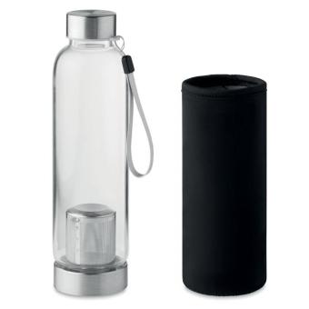 UTAH TEA Single wall glass bottle 500ml Black