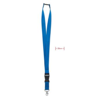 WIDE LANY Lanyard with metal hook 25mm Bright royal
