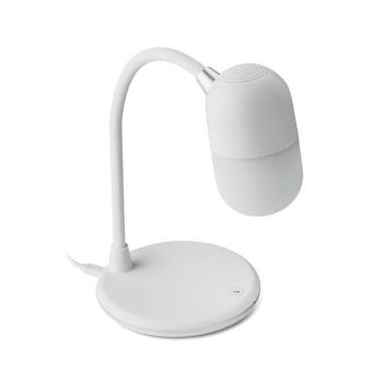 CAPUSLA Wireless charging lamp speaker White