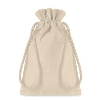 TASKE SMALL Small Cotton draw cord bag Fawn