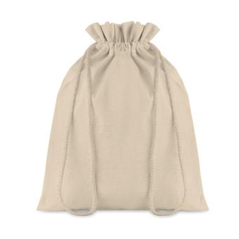 TASKE MEDIUM Medium Cotton draw cord bag Fawn