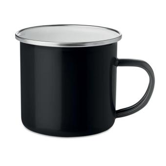 PLATEADO Metal mug with enamel layer Black