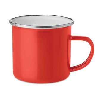PLATEADO Metal mug with enamel layer Red