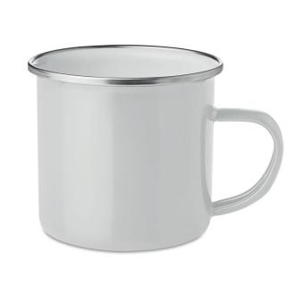 PLATEADO Metal mug with enamel layer White
