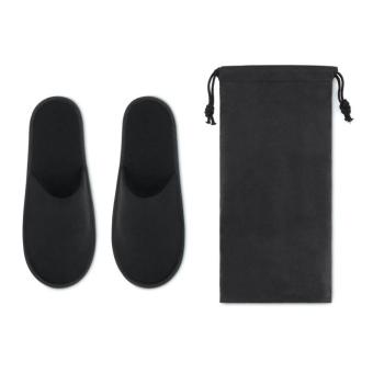 FLIP FLAP Pair of slippers in pouch Black