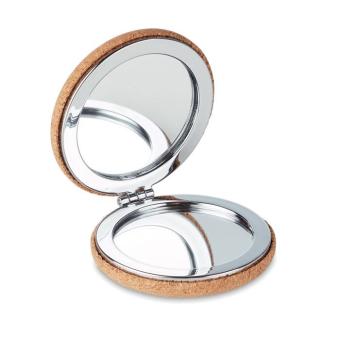 GUAPA CORK Pocket mirror with cork cover Fawn