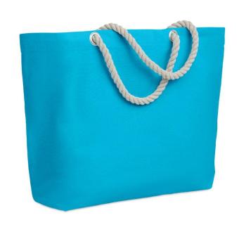 MENORCA Beach bag with cord handle Turqoise